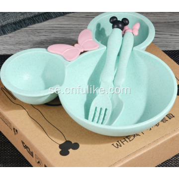 3-delade Mickey Mouse Shape-porslin